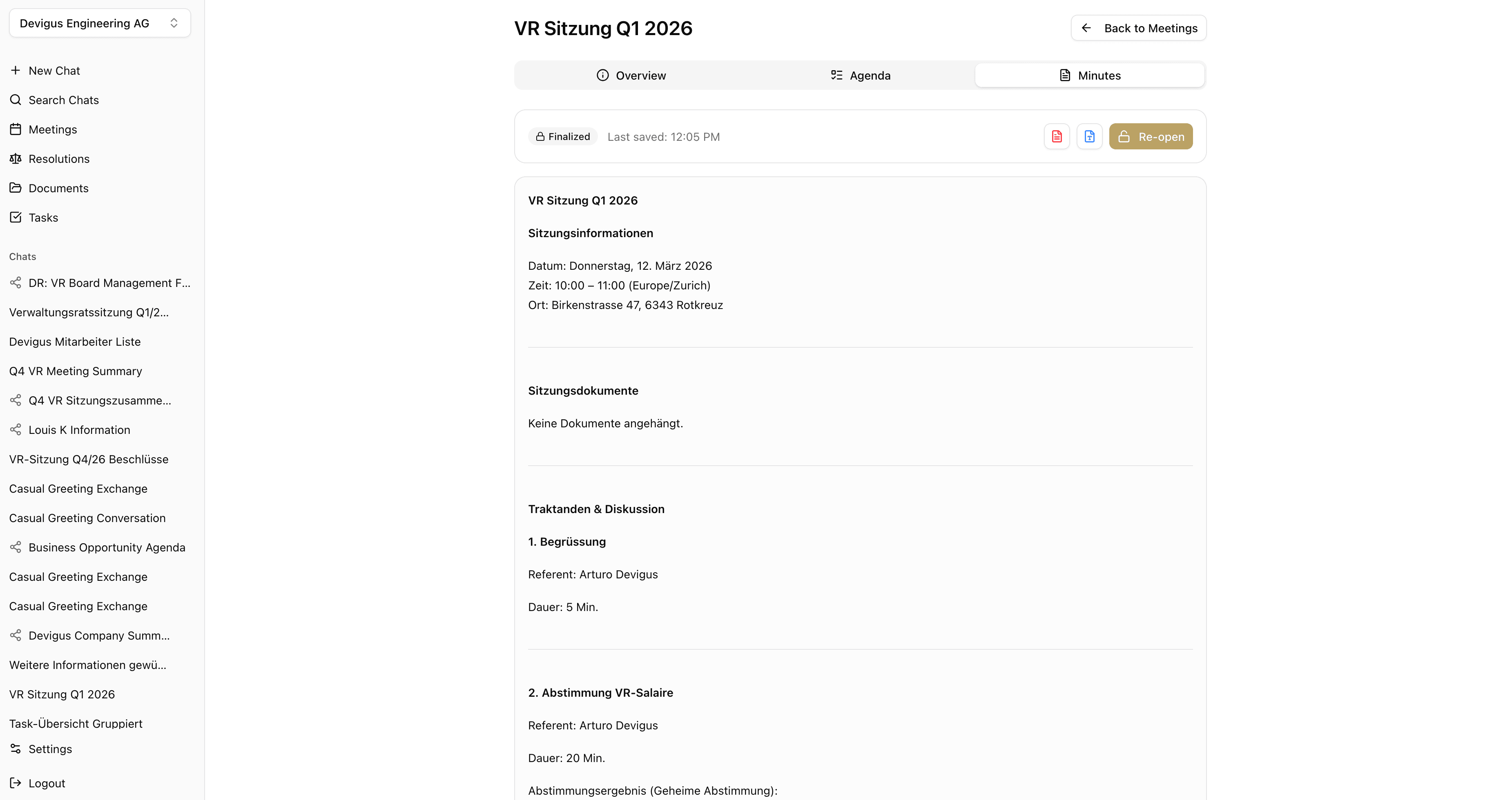Votaris platform interface